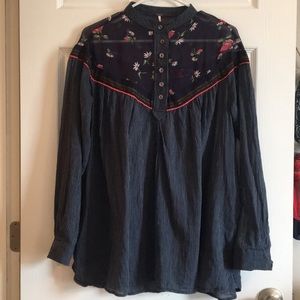 Free People long sleeve sheer top